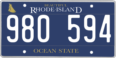 RI license plate 980594