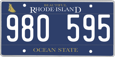 RI license plate 980595