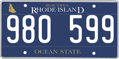 RI license plate 980599