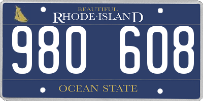 RI license plate 980608