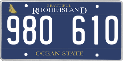 RI license plate 980610