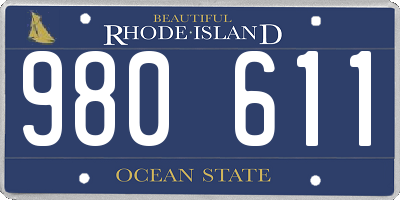 RI license plate 980611