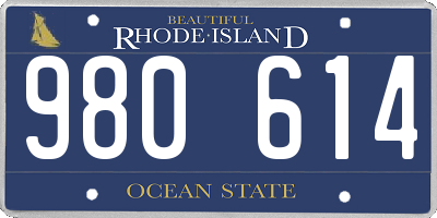 RI license plate 980614