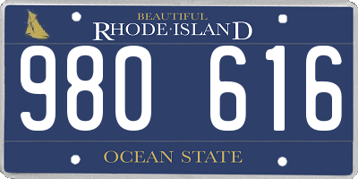 RI license plate 980616