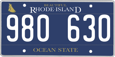 RI license plate 980630