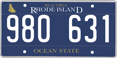 RI license plate 980631