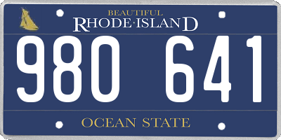RI license plate 980641