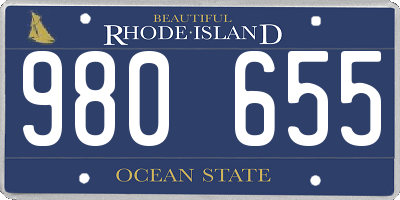 RI license plate 980655