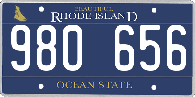 RI license plate 980656