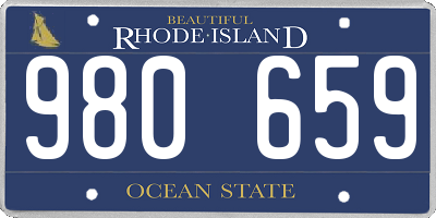 RI license plate 980659