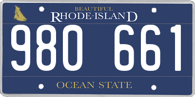 RI license plate 980661