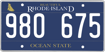 RI license plate 980675