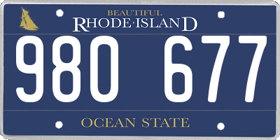 RI license plate 980677