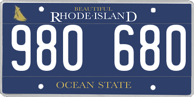 RI license plate 980680