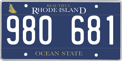 RI license plate 980681