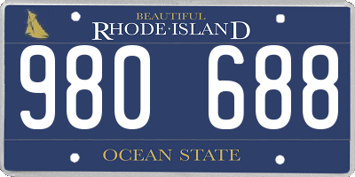 RI license plate 980688