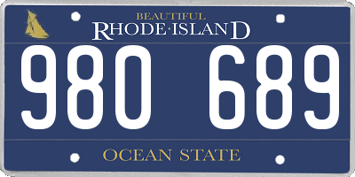 RI license plate 980689