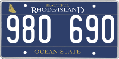 RI license plate 980690