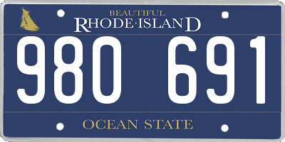 RI license plate 980691