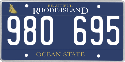 RI license plate 980695