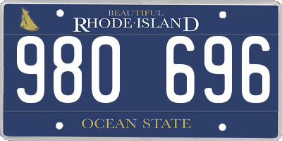 RI license plate 980696