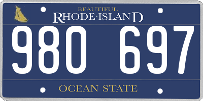 RI license plate 980697