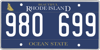 RI license plate 980699