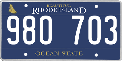 RI license plate 980703