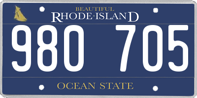 RI license plate 980705