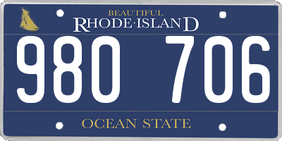 RI license plate 980706