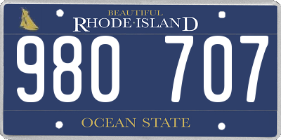 RI license plate 980707