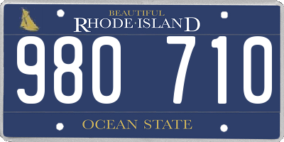 RI license plate 980710