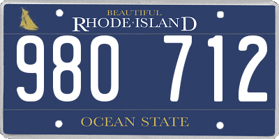 RI license plate 980712