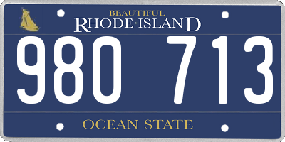 RI license plate 980713