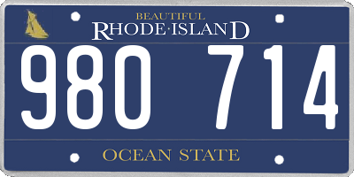 RI license plate 980714