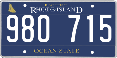 RI license plate 980715