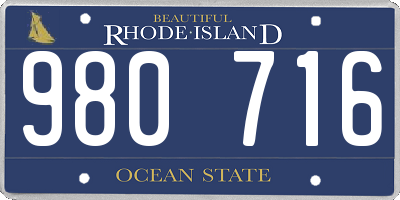 RI license plate 980716