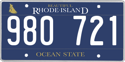 RI license plate 980721