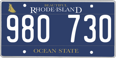 RI license plate 980730