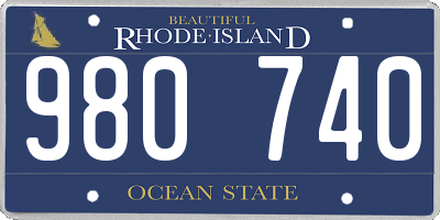 RI license plate 980740