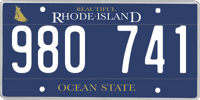 RI license plate 980741