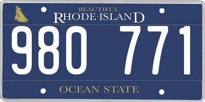 RI license plate 980771