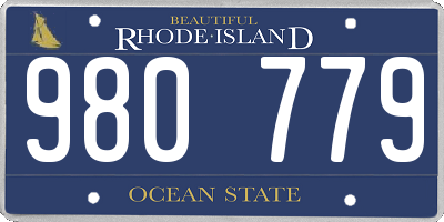 RI license plate 980779