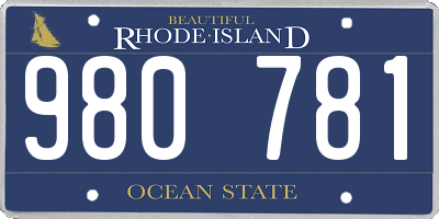 RI license plate 980781