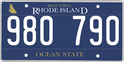 RI license plate 980790