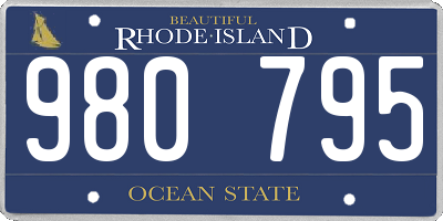 RI license plate 980795