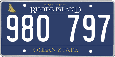 RI license plate 980797