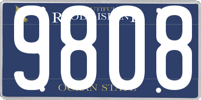 RI license plate 9808