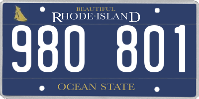 RI license plate 980801