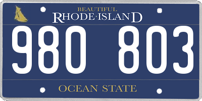 RI license plate 980803